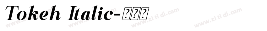 Tokeh Italic字体转换
